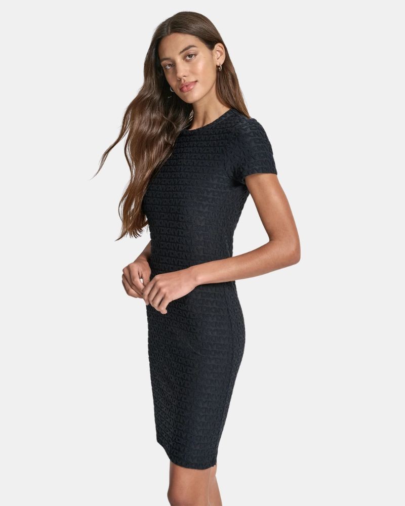 Vestidos  Manga corta Mujer DKNY Negro DJ6D9168