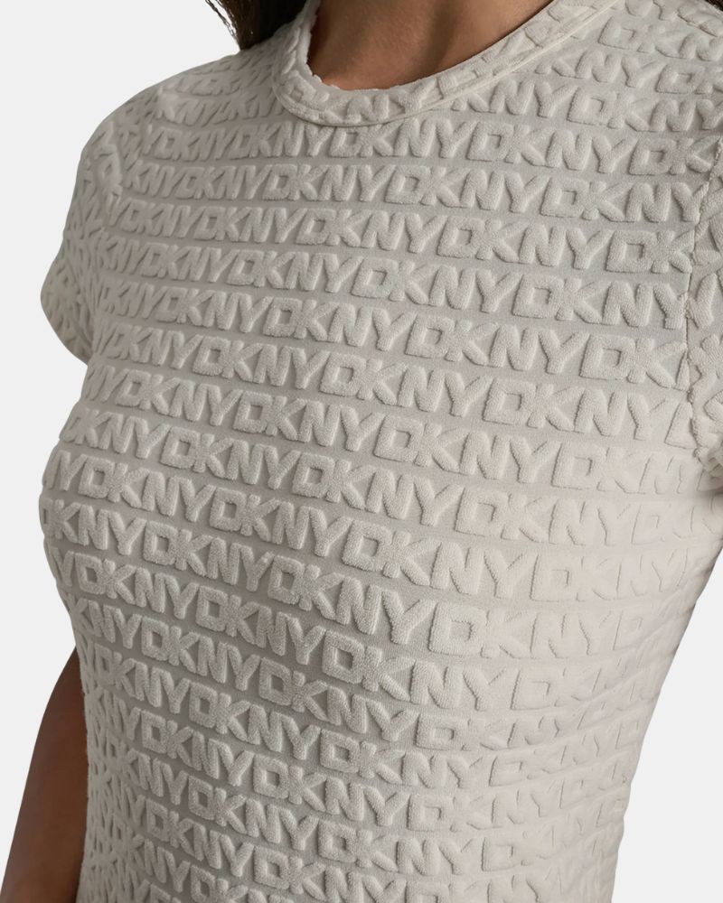 Vestidos  Manga corta Mujer DKNY Beige DJ6D9168
