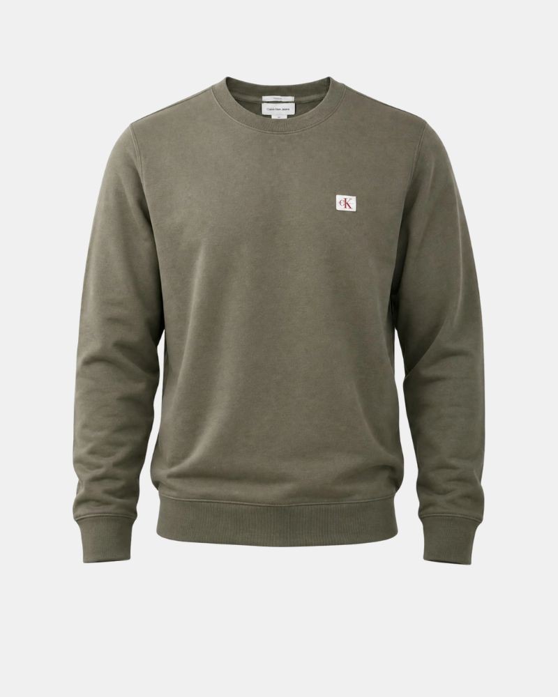 Sweatshirts sem capuz para homem CALVIN KLEIN Verde LV04RG268GLDY