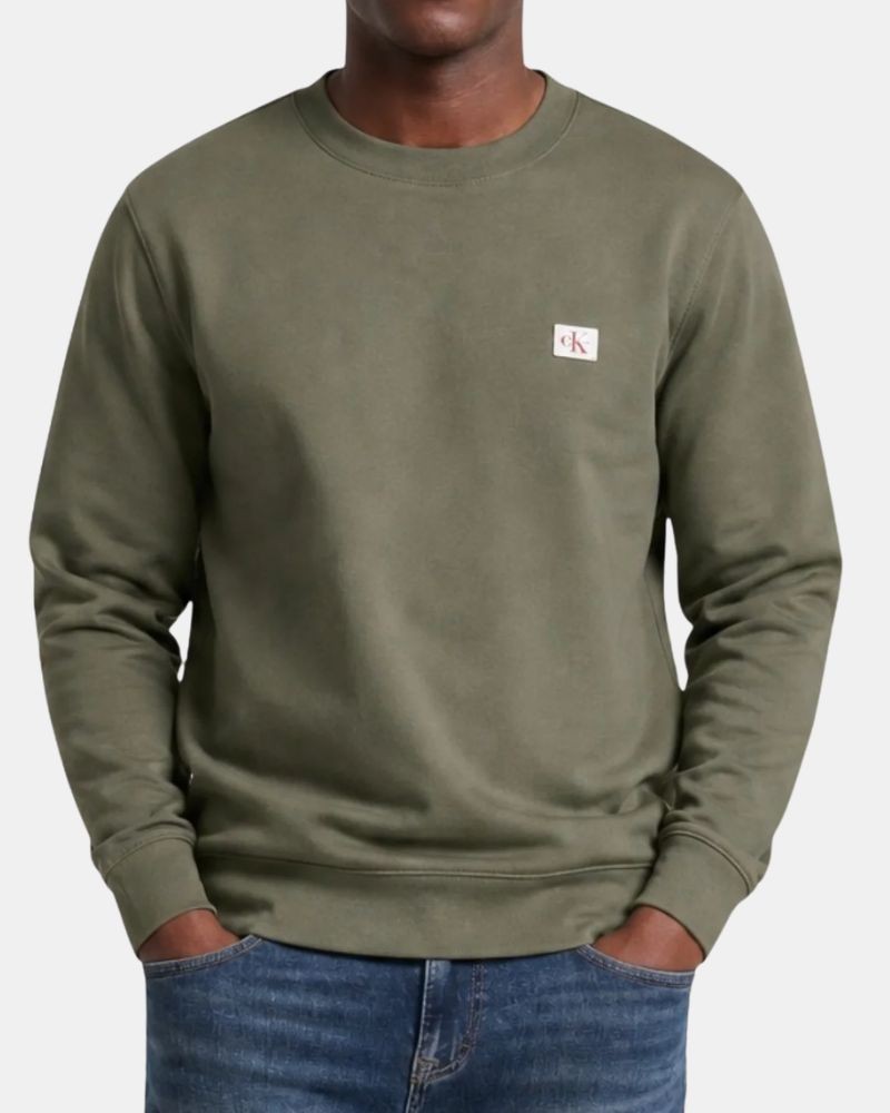 Sweatshirts sem capuz para homem CALVIN KLEIN Verde LV04RG268GLDY