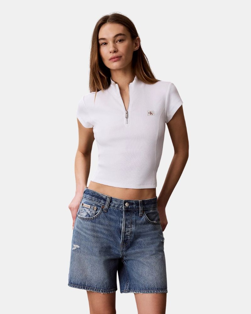 Camisetas Manga corta Mujer CALVIN KLEIN Blanco LV047G240GYAF