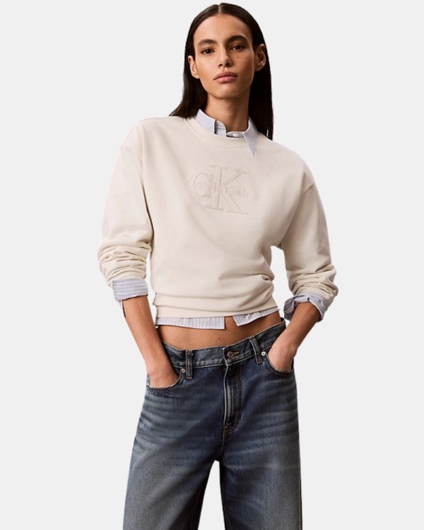 Sudaderas Sin capucha Mujer CALVIN KLEIN Beige LV047G820GYAS