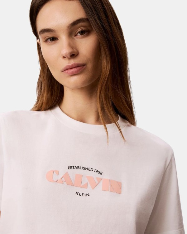 Camisetas Manga corta Mujer CALVIN KLEIN Blanco LV047G807GYAF