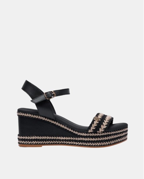Sandalias Abiertas Rafia Mujer  Negro CB41001 071 ARAMBOL GALLERY