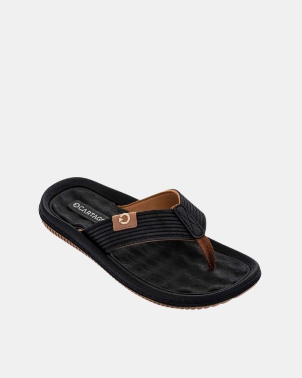 Sandalias De dedo Chancletas Hombre Cartago Negro 82614  CARTAGO DUNAS VI AD