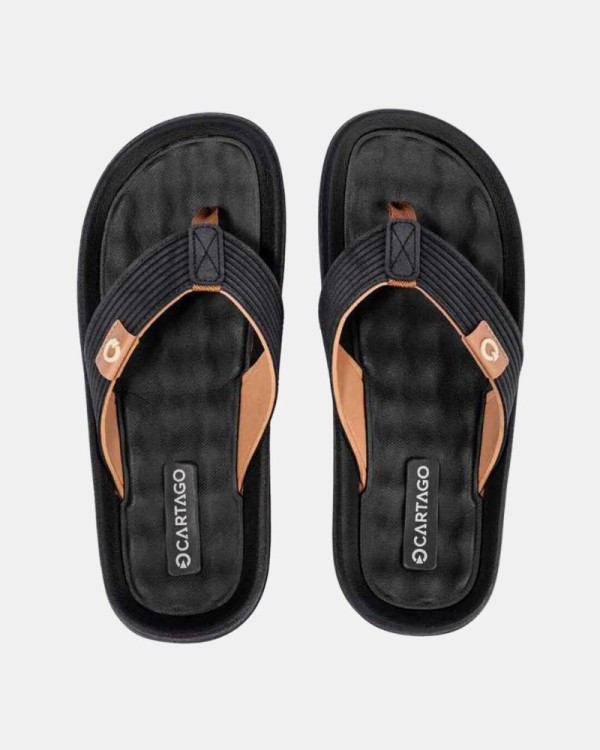Sandalias De dedo Chancletas Hombre Cartago Negro 82614  CARTAGO DUNAS VI AD