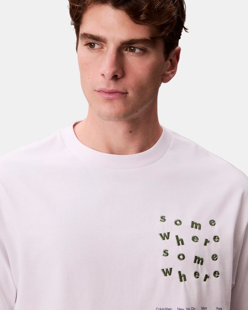Camisetas Manga corta Hombre CALVIN KLEIN Blanco LV04RE806GYAA