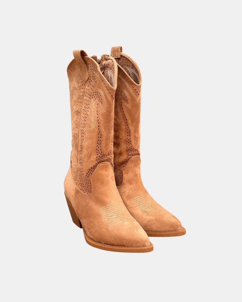 Botas Altas Cowboy Mujer RKS Taupe 353102
