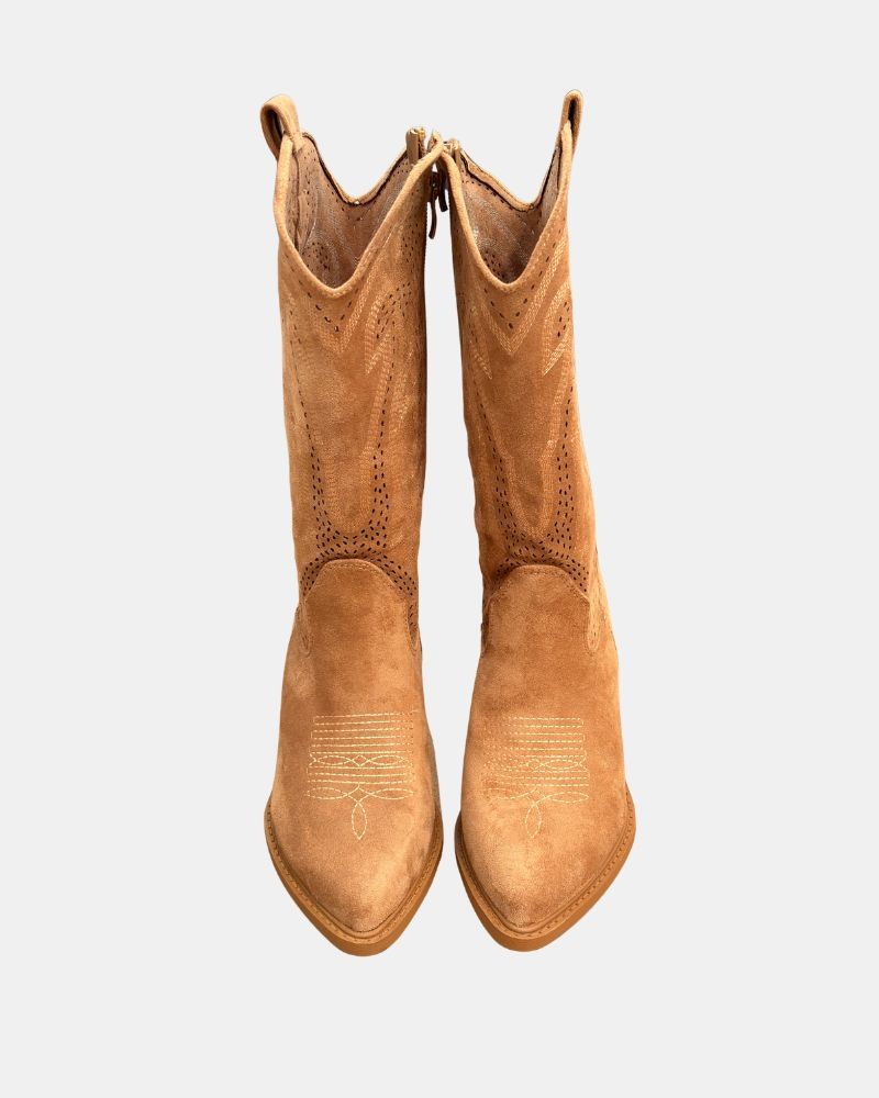 Botas Altas Cowboy Mujer RKS Taupe 353102