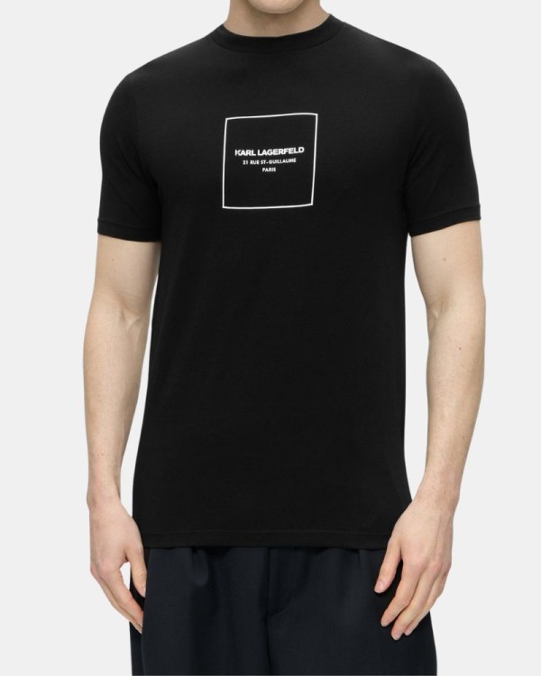 Camisetas Manga corta Hombre Karl Lagerfeld Negro 755033 563221