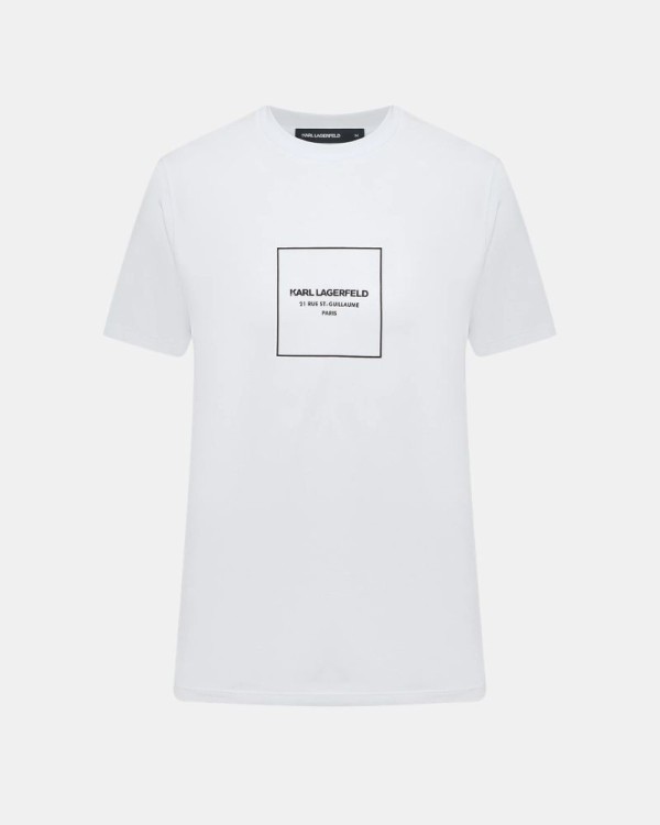 Camisetas Manga corta Hombre Karl Lagerfeld Blanco 755033 563221