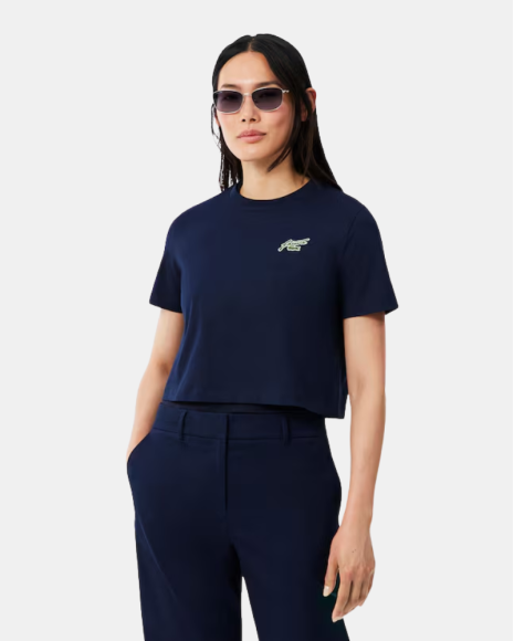 Camisetas Manga corta Mujer LACOSTE Azul TF0224
