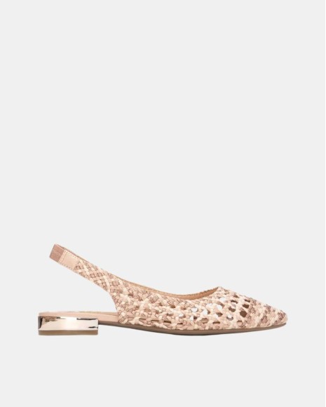 Zapatos Bailarinas Abiertos Mujer XTI Beige 145300