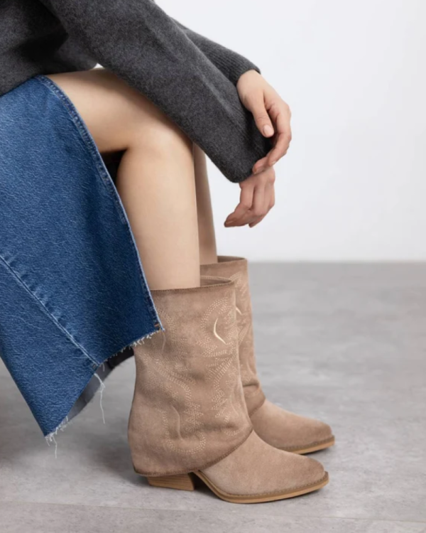 Botines Cowboy Mujer XTI Beige 144470