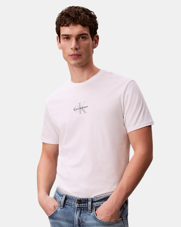 Camisetas de manga curta Homem CALVIN KLEIN Branco LV04RB866GYAF