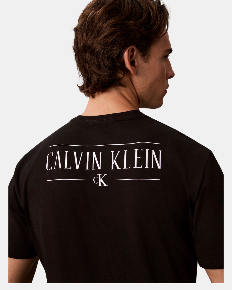 Camisetas de manga curta para homem CALVIN KLEIN pretas LV04RH815GUB1