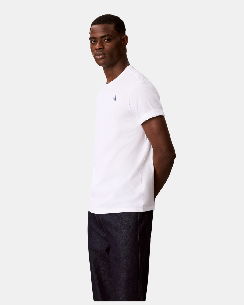 Camisetas de manga curta para homem CALVIN KLEIN Branco LV04RH815GYAF