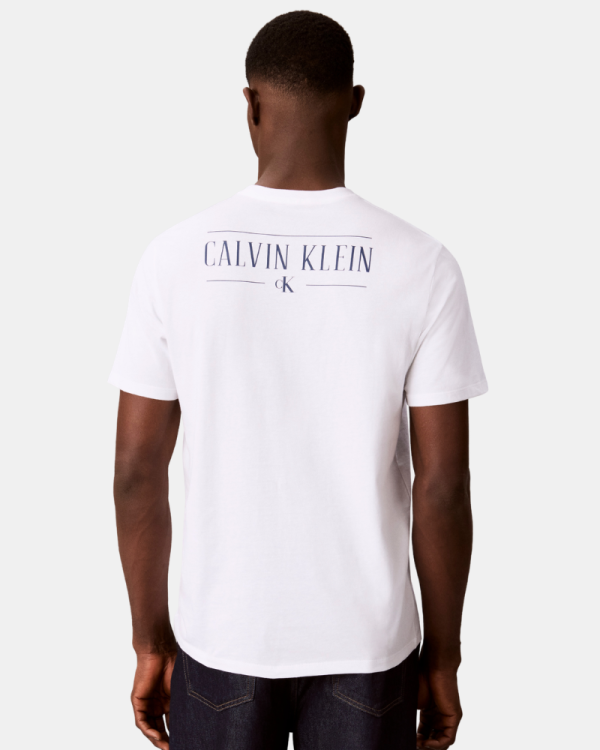 Camisetas de manga curta para homem CALVIN KLEIN Branco LV04RH815GYAF