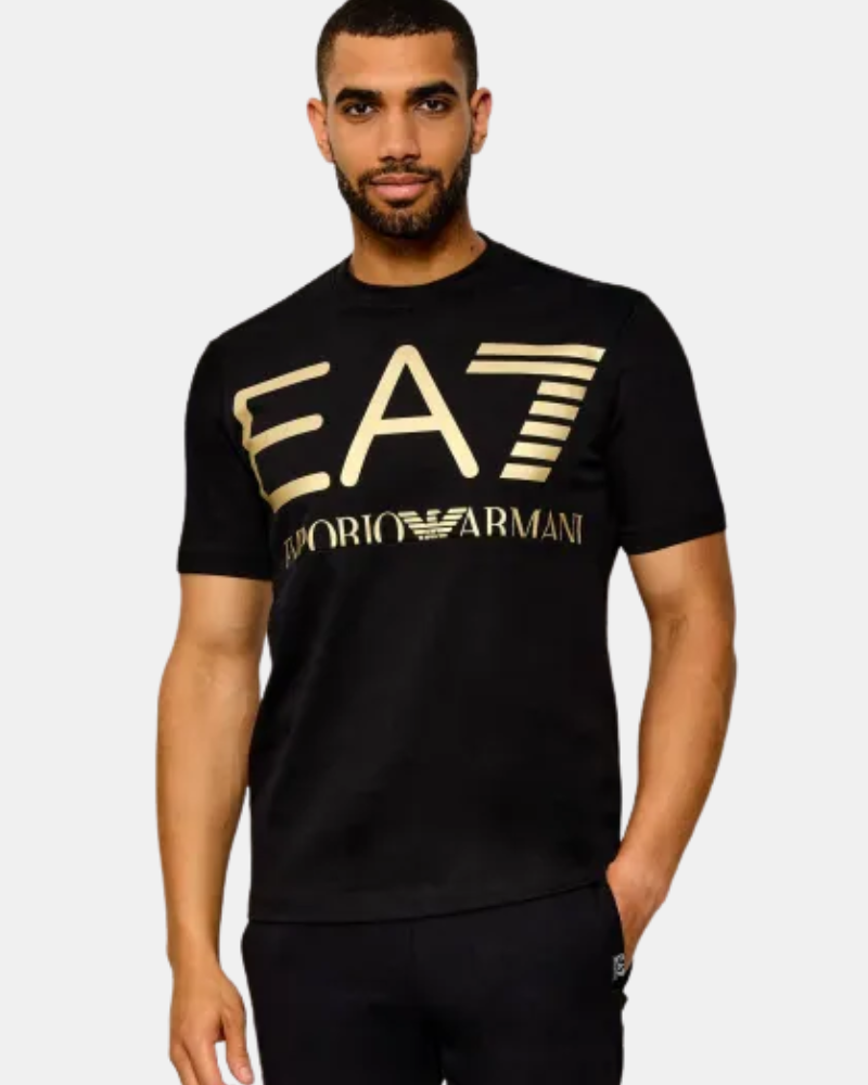 Camisetas de manga curta para homem EA7 preto 7M002200 AF27188