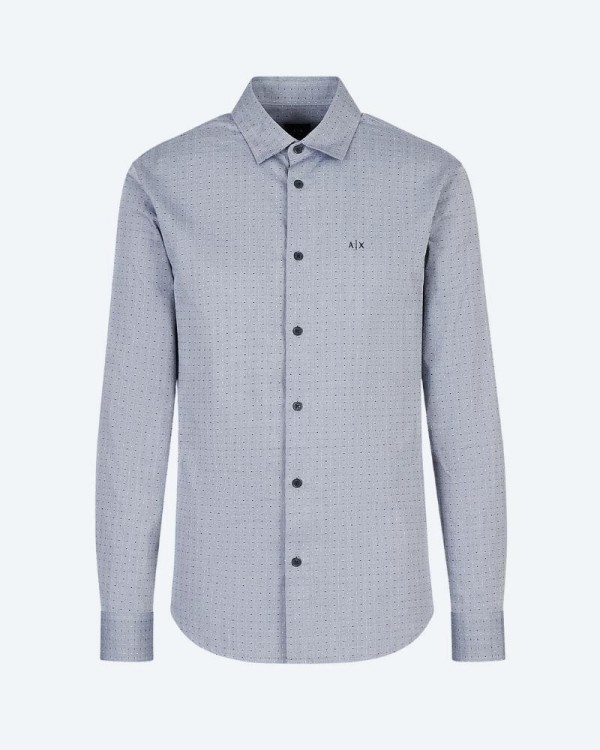 ARMANI EXCHANGE 6LZC03 ZNWUZ Camisas de Manga Comprida Homem Azul