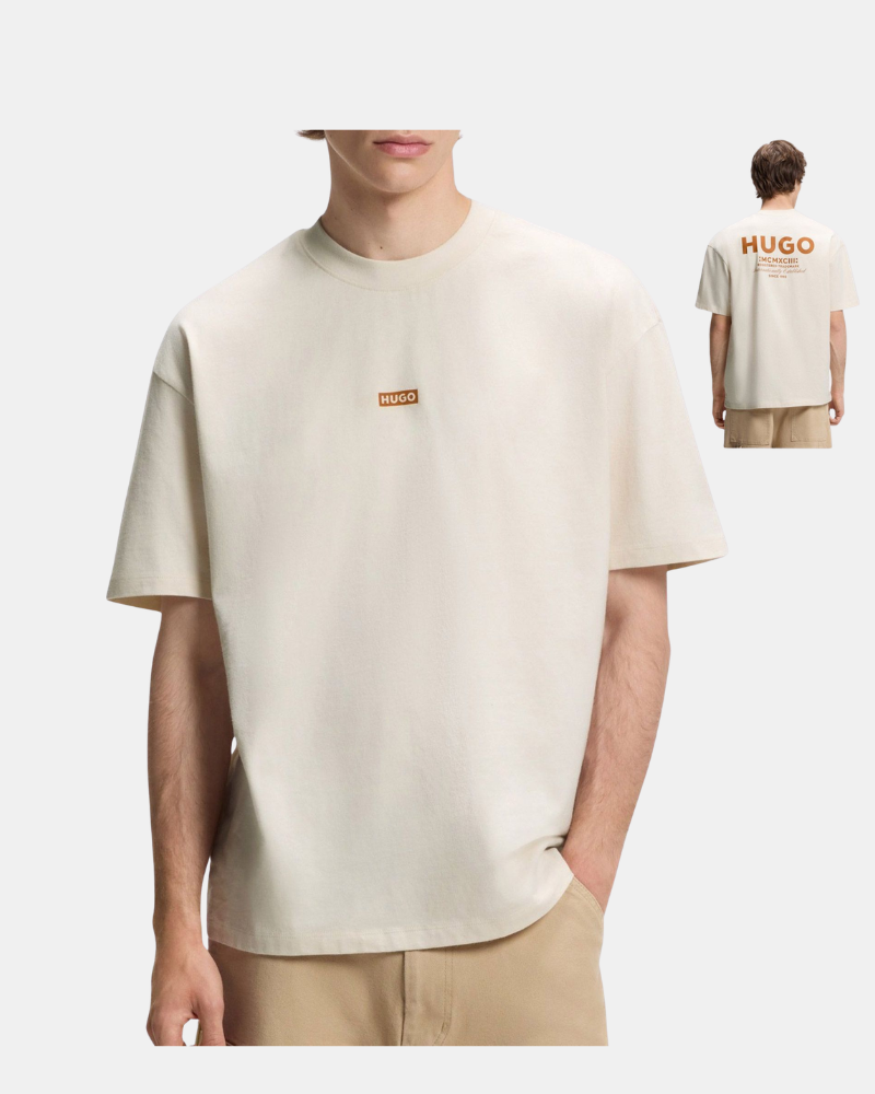 Camisetas de manga curta para homem HUGO bege 50509776 NALONO