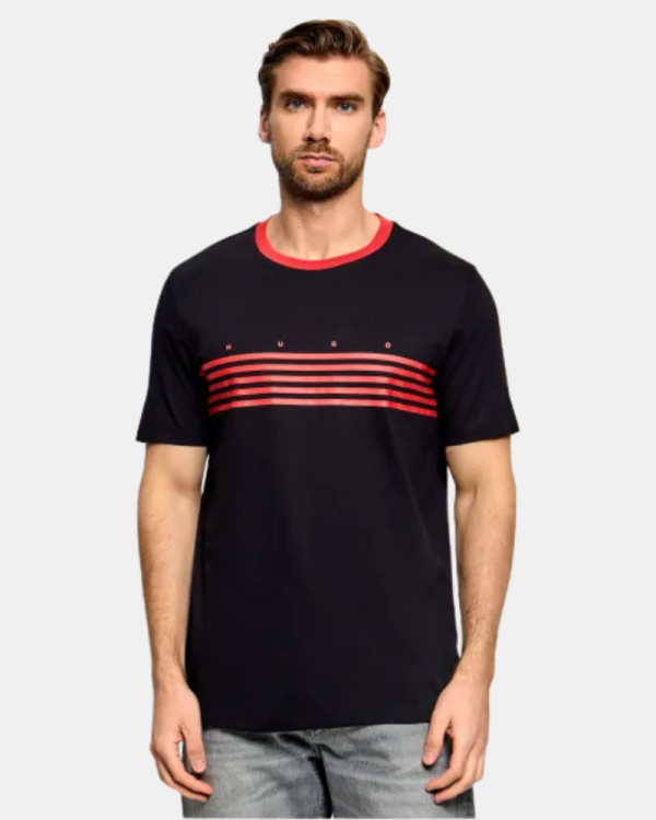 Camisetas de manga curta para homem HUGO Preto 50563796 DEMPSY