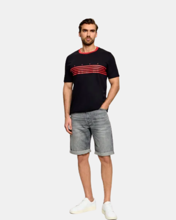 Camisetas de manga curta para homem HUGO Preto 50563796 DEMPSY