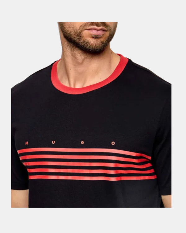 Camisetas de manga curta para homem HUGO Preto 50563796 DEMPSY