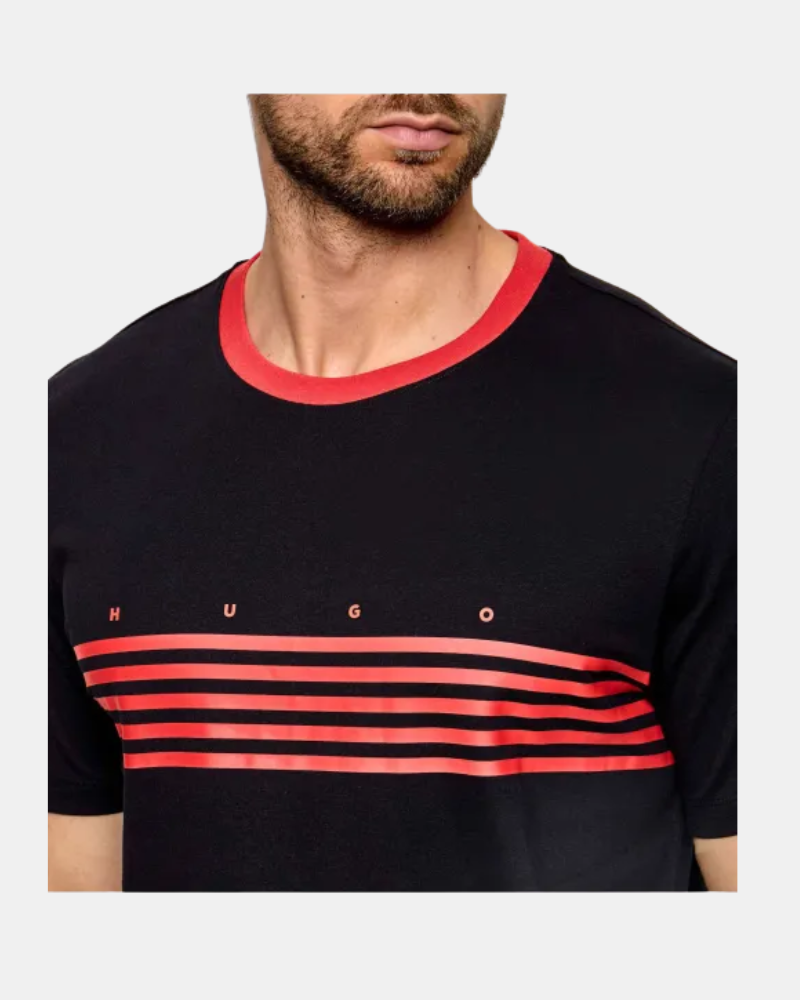Camisetas de manga curta para homem HUGO Preto 50563796 DEMPSY