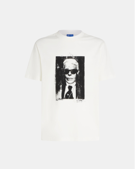 Camisetas de manga curta para homem Karl Lagerfeld Branco B3M17006