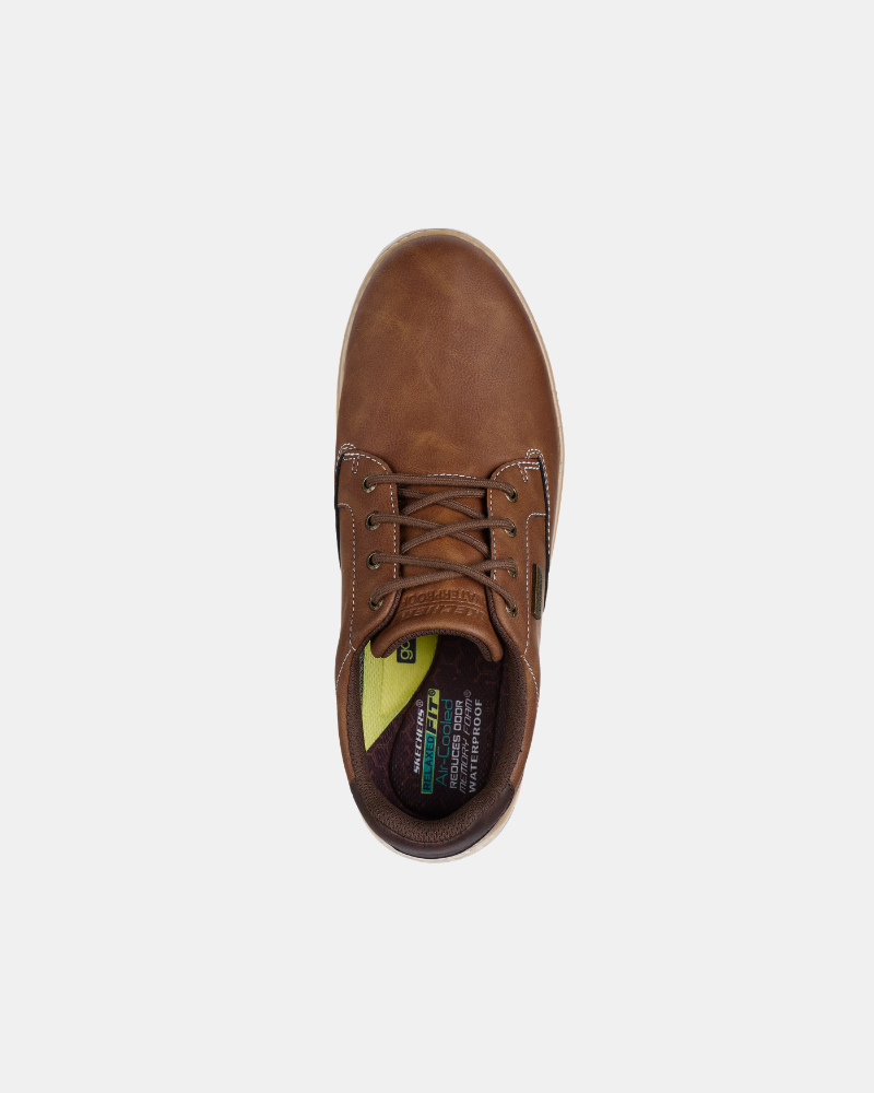 Sapatos de homem SKECHERS castanhos 205234 impermeáveis
