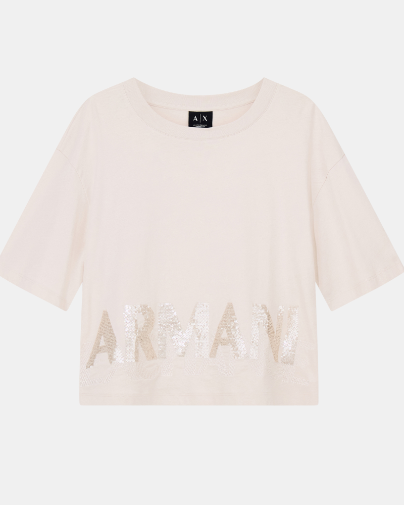 Camisetas Manga curta Mulher ARMANI EXCHANGE Bege XW002779 AF10356