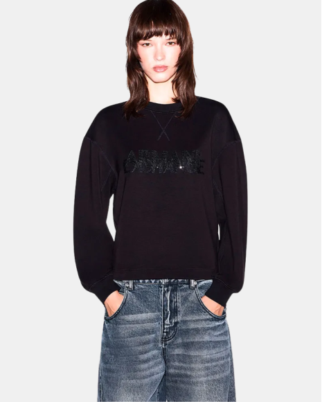 Camisolas de manga comprida para mulher ARMANI EXCHANGE Preto XW002397 AF13397