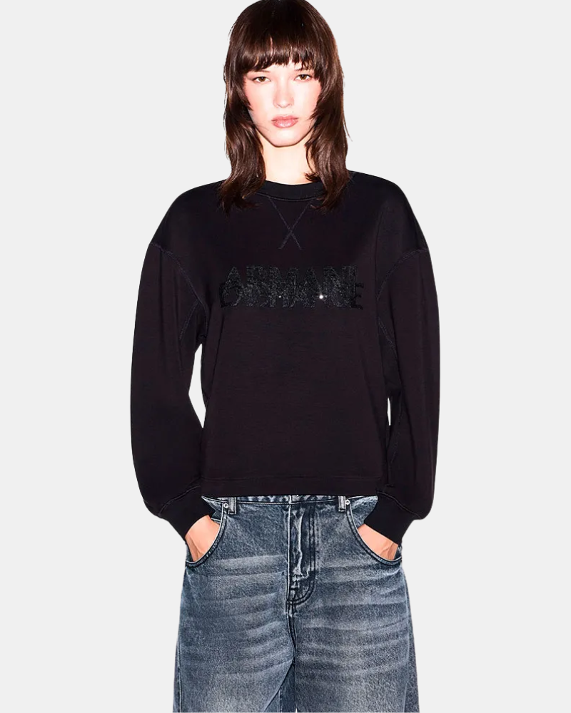 Camisolas de manga comprida para mulher ARMANI EXCHANGE Preto XW002397 AF13397