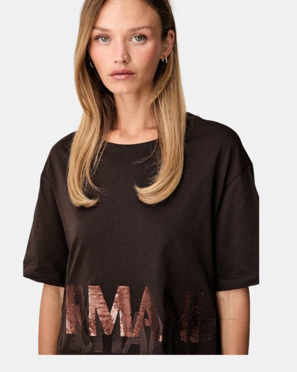 Camisetas Manga corta Mujer ARMANI EXCHANGE Marrón XW002779 AF10356