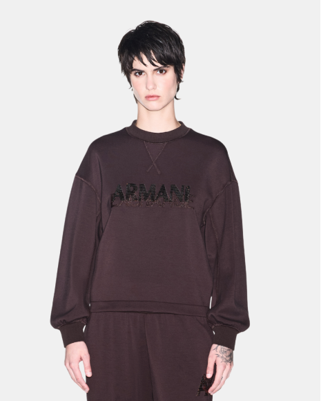 Sweatshirts de manga comprida para mulher ARMANI EXCHANGE Castanho XW002397 AF13397