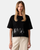 T-shirts de manga curta para mulher ARMANI EXCHANGE Preto XW002779 AF10356