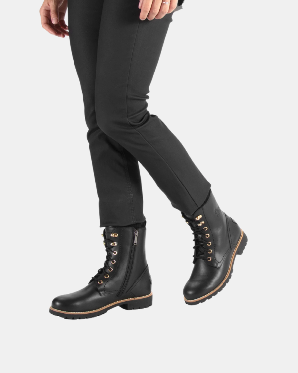 Botas Militares Mujer PANAMA JACK Negro FARA TRAV B3