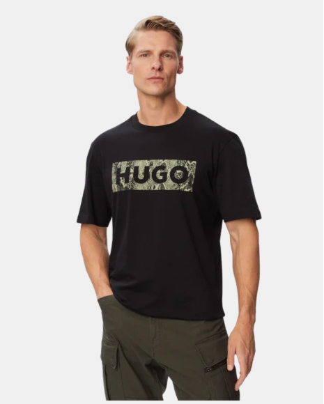 Camisetas de manga curta para homem HUGO Preto 50566041 NERPIENT