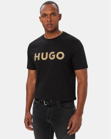 Camisetas de manga curta para homem HUGO Preto 50564790 DULIVIO