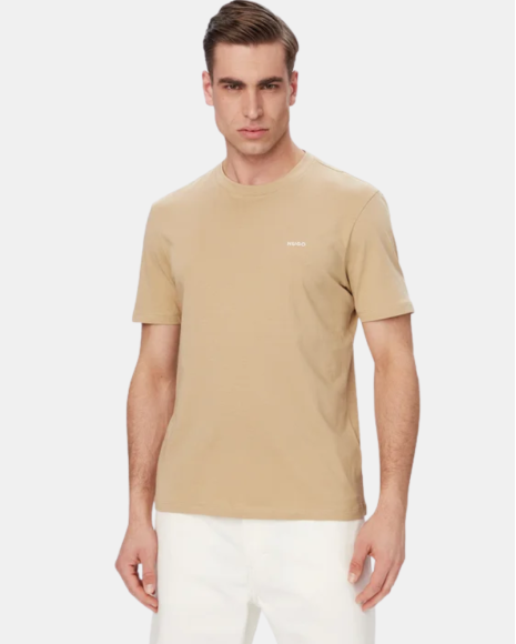 Camisetas de manga curta para homem HUGO bege 50466158 DERO222