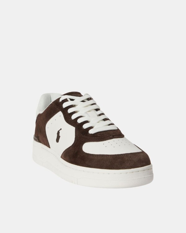 Zapatillas Bajas Hombre POLO RALPH LAUREN Blanco Marrón 809P15491 MASTERS CRT