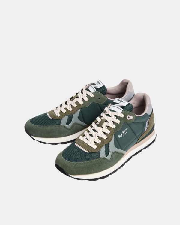 Zapatillas Bajas Hombre PEPE JEANS Verde PMS400050 BRIT LEAGUE M