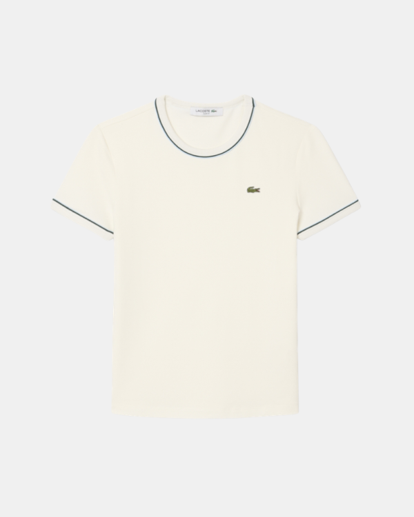 Camisetas de manga curta para mulher LACOSTE Bege TF5289