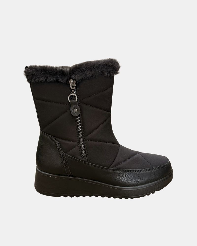 Botines De pelo Bajos Mujer Amarpies Negro 31138