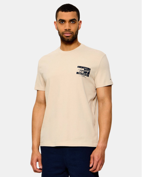 Camisetas Manga corta Hombre TOMMY HILFIGER Beige DM0DM23177ACI