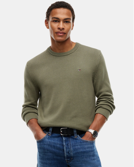 Jersey Manga larga Hombre TOMMY HILFIGER Verde DM0DM21787M04