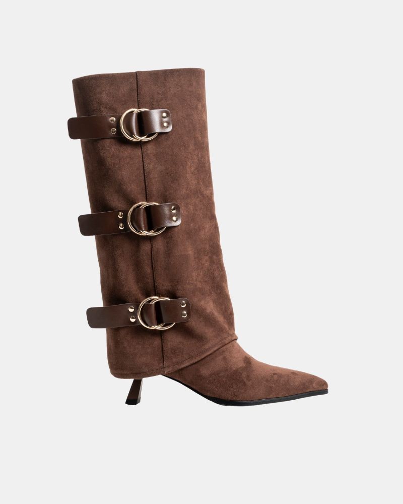 Botas Altas Mulher RockAway Castanhas 84755