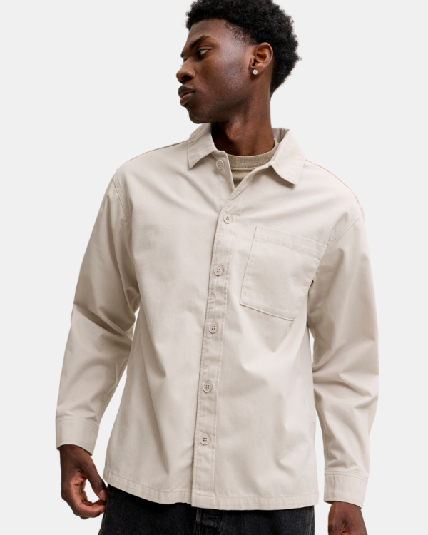 Camisas Manga larga Hombre JACK AND JONES Beige 12298582 ARCHIVE