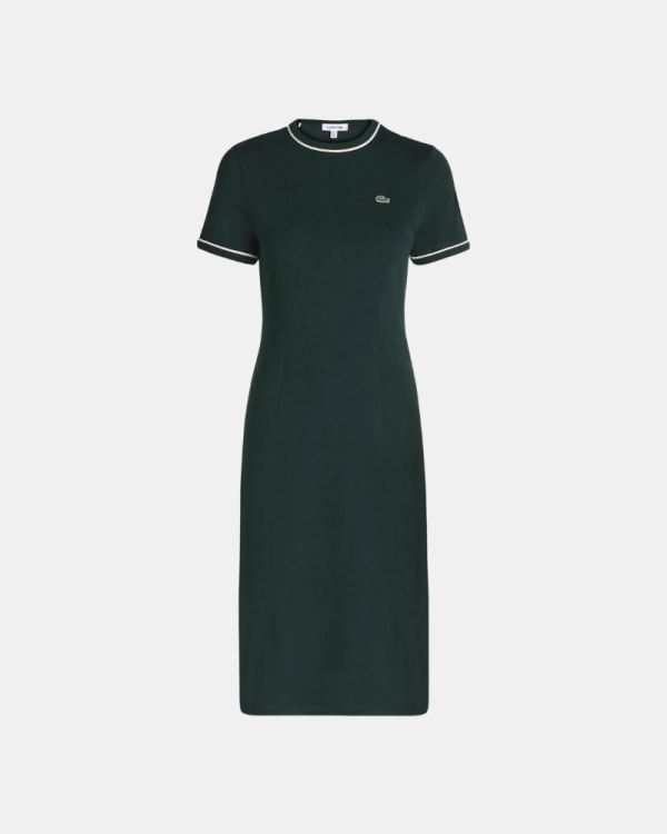 Vestidos de manga curta Mulher LACOSTE Verde EF9855
